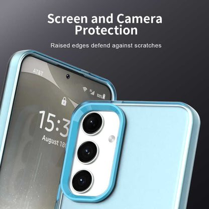 For Samsung Galaxy S25 5G Candy PC Hybrid TPU Shockproof Phone Case(Blue) - Galaxy S25 5G Cases by PMC Jewellery | Online Shopping South Africa | PMC Jewellery | Buy Now Pay Later Mobicred