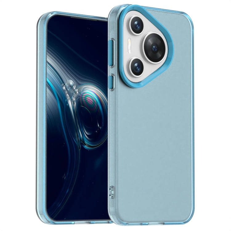 For Huawei Pura 70 Pro Candy PC Hybrid TPU Shockproof Phone Case(Blue) - Huawei Cases by PMC Jewellery | Online Shopping South Africa | PMC Jewellery | Buy Now Pay Later Mobicred