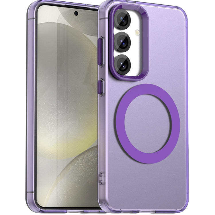 For Samsung Galaxy S25 5G Candy Magsafe PC Hybrid TPU Phone Case(Purple) - Galaxy S25 5G Cases by PMC Jewellery | Online Shopping South Africa | PMC Jewellery | Buy Now Pay Later Mobicred