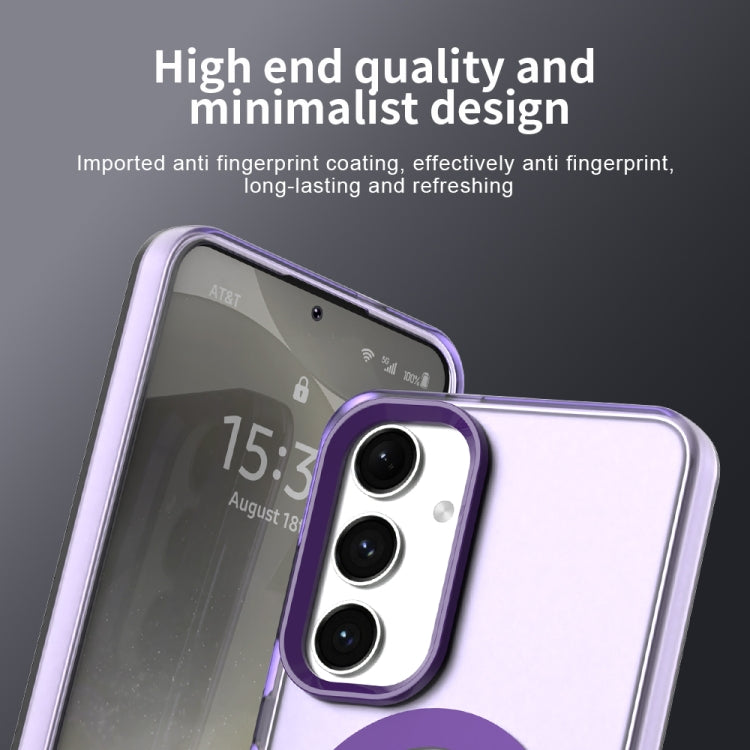 For Samsung Galaxy S25 5G Candy Magsafe PC Hybrid TPU Phone Case(Purple) - Galaxy S25 5G Cases by PMC Jewellery | Online Shopping South Africa | PMC Jewellery | Buy Now Pay Later Mobicred