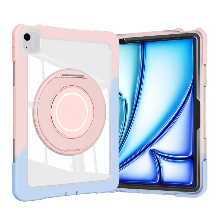 For iPad Air 11 2025 / 2024 / 10.9 2022 Crystal Armor PC Hybrid TPU Tablet Case(Blue Pink) - iPad Air 11 2025 / 2024 Cases by PMC Jewellery | Online Shopping South Africa | PMC Jewellery | Buy Now Pay Later Mobicred