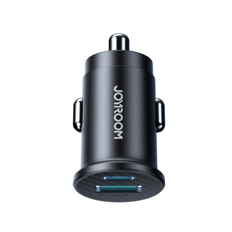 JOYROOM JR-CCN16 15W USB-A and USB-C Mini Car Charger(Black) - Car Charger by JOYROOM | Online Shopping South Africa | PMC Jewellery | Buy Now Pay Later Mobicred