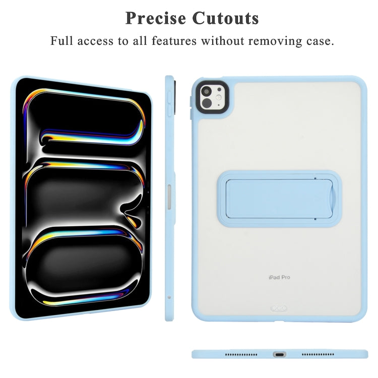 For iPad 10.2 2021 / 2020 / 2019 Skin Feel Holder PC Hybrid TPU Tablet Case(Light Blue) - iPad 10.2 Cases by PMC Jewellery | Online Shopping South Africa | PMC Jewellery | Buy Now Pay Later Mobicred