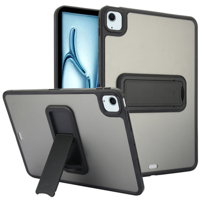 For iPad Air 11 2024 Skin Feel Holder PC Hybrid TPU Tablet Case(Black) - iPad Air 11 2024 Cases by PMC Jewellery | Online Shopping South Africa | PMC Jewellery | Buy Now Pay Later Mobicred