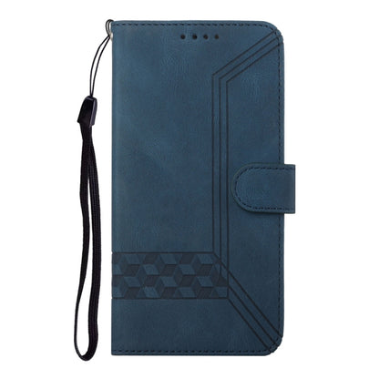 For Samsung Galaxy S25+ 5G Cubic Skin Feel Flip Leather Phone Case(Blue) - Galaxy S25+ 5G Cases by PMC Jewellery | Online Shopping South Africa | PMC Jewellery | Buy Now Pay Later Mobicred