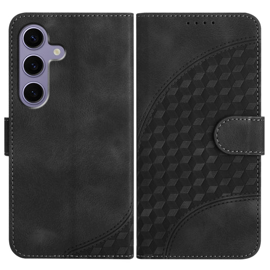 For Samsung Galaxy S25 5G YX0060 Elephant Head Embossed Phone Leather Case with Lanyard(Black) - Galaxy S25 5G Cases by PMC Jewellery | Online Shopping South Africa | PMC Jewellery | Buy Now Pay Later Mobicred