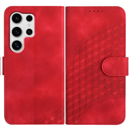 For Samsung Galaxy S25 Ultra 5G YX0060 Elephant Head Embossed Phone Leather Case with Lanyard(Red) - Galaxy S25 Ultra 5G Cases by PMC Jewellery | Online Shopping South Africa | PMC Jewellery | Buy Now Pay Later Mobicred