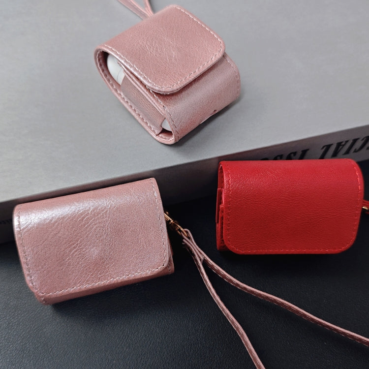 For AirPods 3 Cowhide Texture PU Headset Shockproof Case(Brown) - For AirPods 3 by PMC Jewellery | Online Shopping South Africa | PMC Jewellery | Buy Now Pay Later Mobicred