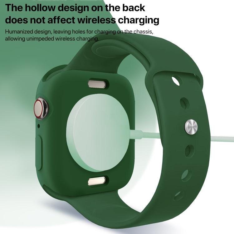 For Apple Watch Series 10 42mm Candy TPU Half Coverage Watch Case(Original Green) - Watch Cases by PMC TechLife | Online Shopping South Africa | PMC TechLife | Buy Now Pay Later Mobicred