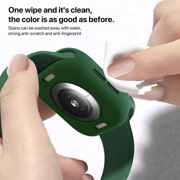 For Apple Watch Series 10 42mm Candy TPU Half Coverage Watch Case(Original Green) - Watch Cases by PMC TechLife | Online Shopping South Africa | PMC TechLife | Buy Now Pay Later Mobicred