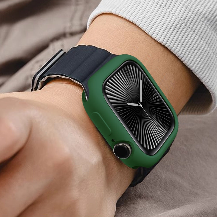 For Apple Watch Series 10 42mm Candy TPU Half Coverage Watch Case(Original Green) - Watch Cases by PMC TechLife | Online Shopping South Africa | PMC TechLife | Buy Now Pay Later Mobicred
