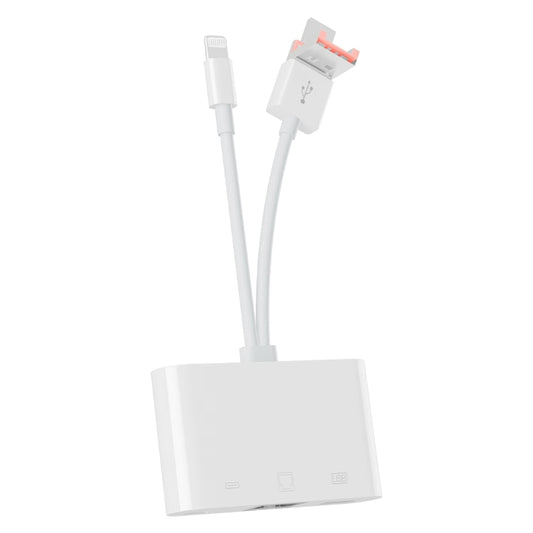 NK-107TL Pro USB-C / Type-C, 8 Pin, USB to 8 Pin, USB, RJ45 Multi-function Adapter(White) - Converter & Adapter by PMC Jewellery | Online Shopping South Africa | PMC Jewellery | Buy Now Pay Later Mobicred