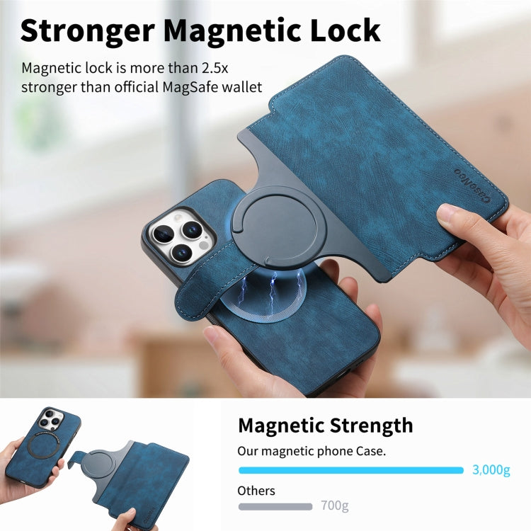 For iPhone 16 Pro Max CaseNeo MagSafe RFID Anti-theft Retro Leather Phone Case(Blue) - iPhone 16 Pro Max Cases by CaseNeo | Online Shopping South Africa | PMC Jewellery | Buy Now Pay Later Mobicred