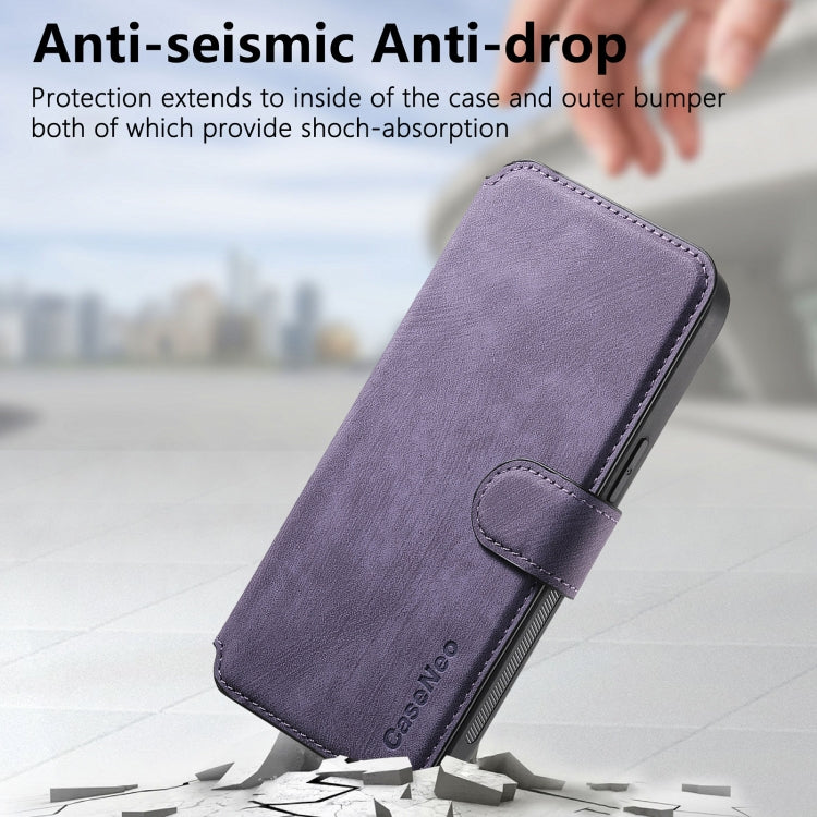 For iPhone 16 Pro Max CaseNeo MagSafe RFID Anti-theft Retro Leather Phone Case(Purple) - iPhone 16 Pro Max Cases by CaseNeo | Online Shopping South Africa | PMC Jewellery | Buy Now Pay Later Mobicred