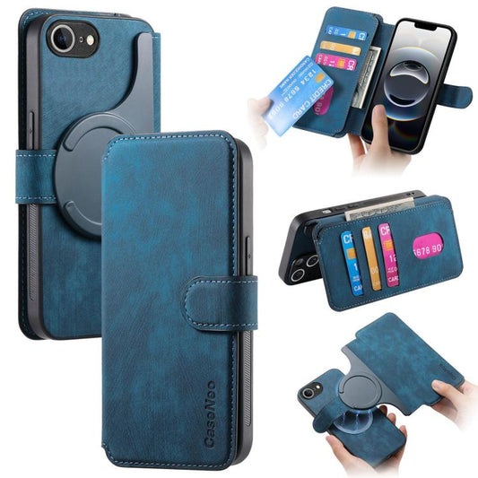 For iPhone 16e CaseNeo MagSafe RFID Anti-theft Retro Leather Phone Case(Blue) - iPhone 16e Cases by CaseNeo | Online Shopping South Africa | PMC Jewellery | Buy Now Pay Later Mobicred