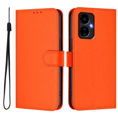 For Boost MobIle Celero 5G 2024 / 3 5G Skin Feel Solid Color Leather Phone Case with Lanyard(Orange) - More Brand by PMC Jewellery | Online Shopping South Africa | PMC Jewellery | Buy Now Pay Later Mobicred