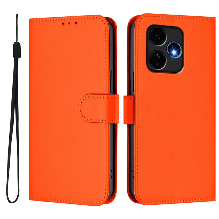 For Boost MobIle Celero 5G+ 2024 / 3+ 5G Skin Feel Solid Color Leather Phone Case with Lanyard(Orange) - More Brand by PMC Jewellery | Online Shopping South Africa | PMC Jewellery | Buy Now Pay Later Mobicred