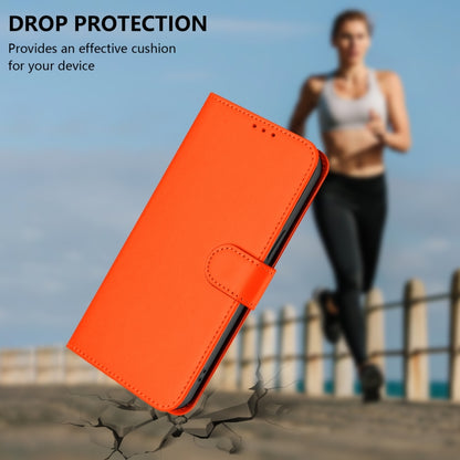 For Sony Xperia 5 VI 2024 Skin Feel Solid Color Leather Phone Case with Lanyard(Orange) - Sony Cases by PMC Jewellery | Online Shopping South Africa | PMC Jewellery | Buy Now Pay Later Mobicred