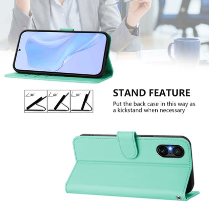 For Sony Xperia 5 VI 2024 Skin Feel Solid Color Leather Phone Case with Lanyard(Mint Green) - Sony Cases by PMC Jewellery | Online Shopping South Africa | PMC Jewellery | Buy Now Pay Later Mobicred