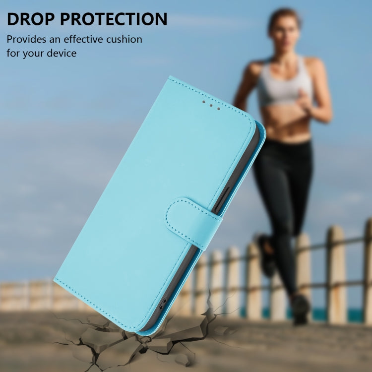 For Sony Xperia 10 VI 2024 Skin Feel Solid Color Leather Phone Case with Lanyard(Sky Blue) - Sony Cases by PMC Jewellery | Online Shopping South Africa | PMC Jewellery | Buy Now Pay Later Mobicred