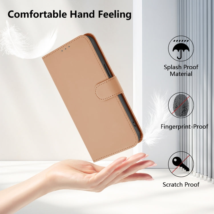 For Ulefone Note 14 Skin Feel Solid Color Leather Phone Case with Lanyard(Nude) - Ulefone Cases by PMC Jewellery | Online Shopping South Africa | PMC Jewellery | Buy Now Pay Later Mobicred