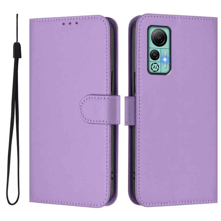 For Ulefone Note 14 Skin Feel Solid Color Leather Phone Case with Lanyard(Lavender Purple) - Ulefone Cases by PMC Jewellery | Online Shopping South Africa | PMC Jewellery | Buy Now Pay Later Mobicred