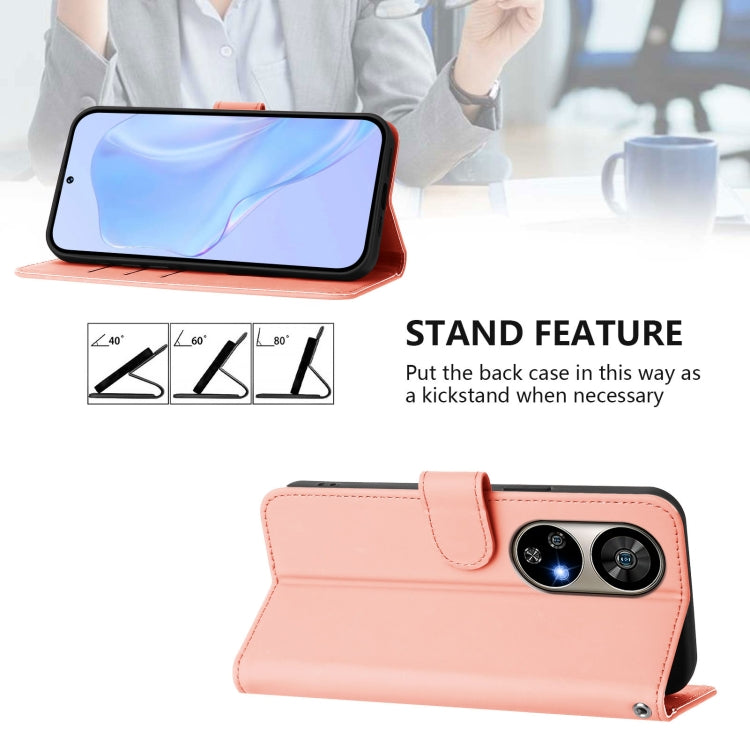 For Ulefone Note 17 Pro Skin Feel Solid Color Leather Phone Case with Lanyard(Pink) - Ulefone Cases by PMC Jewellery | Online Shopping South Africa | PMC Jewellery | Buy Now Pay Later Mobicred