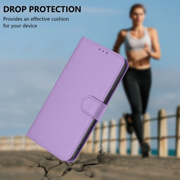 For Ulefone Note 17 Pro Skin Feel Solid Color Leather Phone Case with Lanyard(Lavender Purple) - free shipping - PMC Jewellery - Order now!