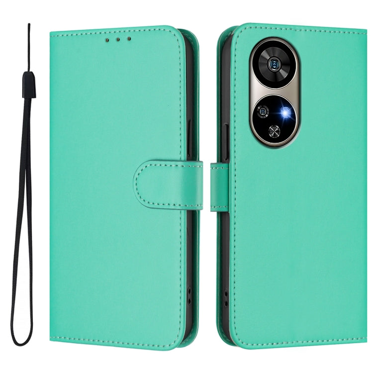 For Ulefone Note 17 Pro Skin Feel Solid Color Leather Phone Case with Lanyard(Green) - Ulefone Cases by PMC Jewellery | Online Shopping South Africa | PMC Jewellery | Buy Now Pay Later Mobicred