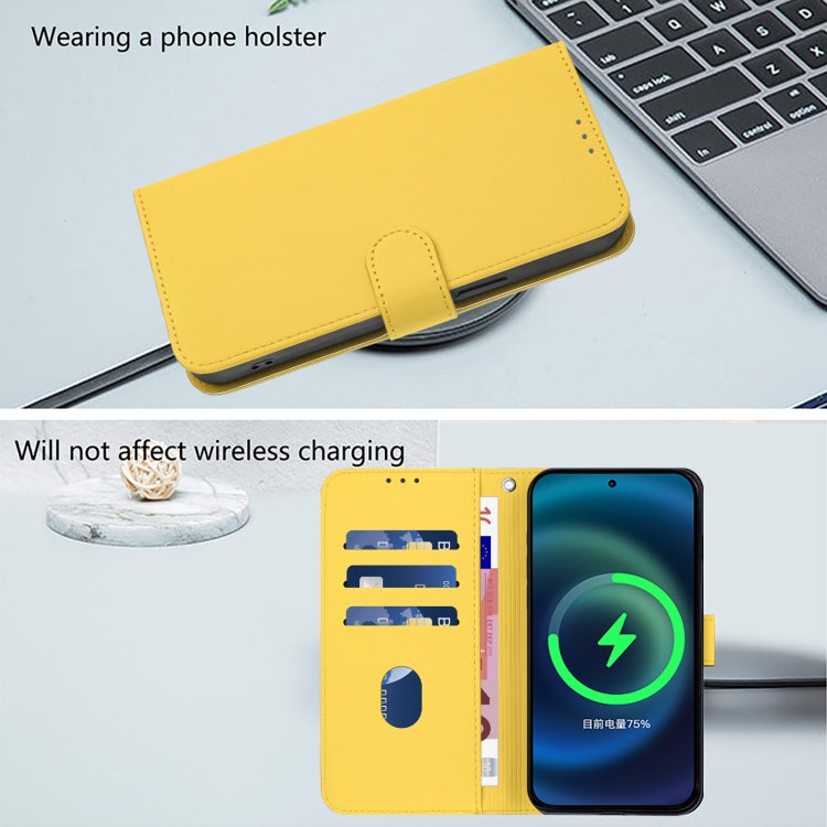 For Ulefone Note 18 Ultra Skin Feel Solid Color Leather Phone Case with Lanyard(Lemon Yellow) - Ulefone Cases by PMC Jewellery | Online Shopping South Africa | PMC Jewellery | Buy Now Pay Later Mobicred