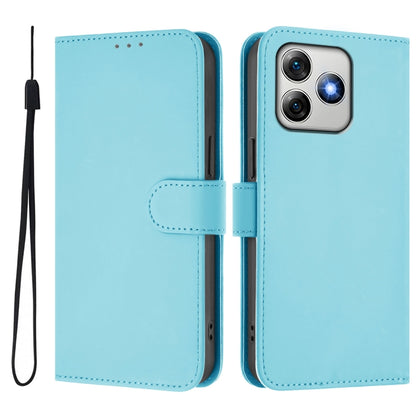 For Ulefone Note 18 Ultra Skin Feel Solid Color Leather Phone Case with Lanyard(Sky Blue) - Ulefone Cases by PMC Jewellery | Online Shopping South Africa | PMC Jewellery | Buy Now Pay Later Mobicred