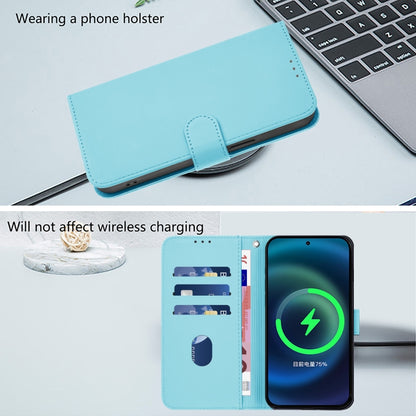 For Ulefone Note 18 Ultra Skin Feel Solid Color Leather Phone Case with Lanyard(Sky Blue) - Ulefone Cases by PMC Jewellery | Online Shopping South Africa | PMC Jewellery | Buy Now Pay Later Mobicred