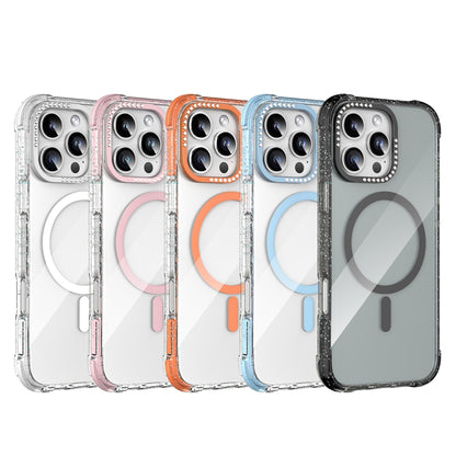 For iPhone 16 Pro Max Mutural Blink Series Glitter Edge MagSafe Magnetic Phone Case(White) - iPhone 16 Pro Max Cases by Mutural | Online Shopping South Africa | PMC Jewellery | Buy Now Pay Later Mobicred