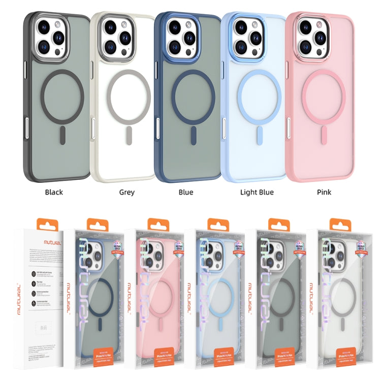 For iPhone 16 Pro Max Mutural Skin Feel Series Frosted MagSafe Magnetic Phone Case(Pink) - iPhone 16 Pro Max Cases by Mutural | Online Shopping South Africa | PMC Jewellery | Buy Now Pay Later Mobicred