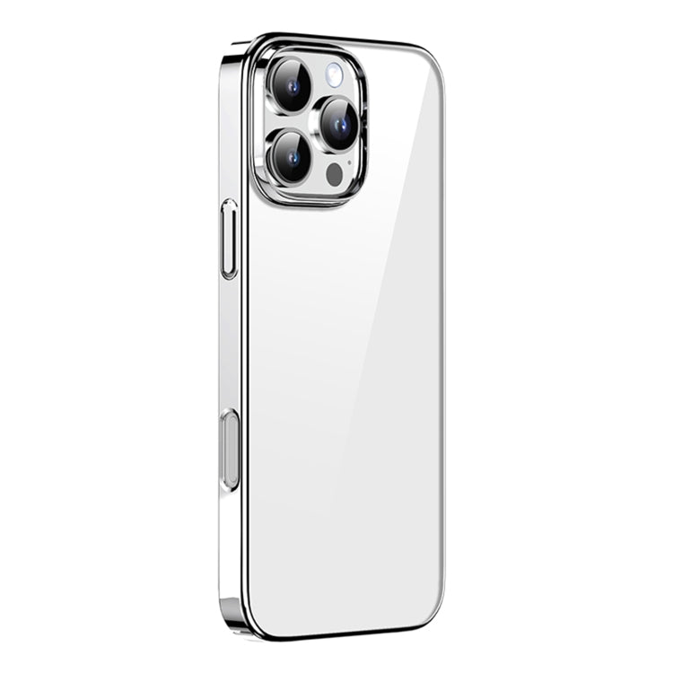 For iPhone 16 Pro Max Mutural Jiantou Series Electroplating Hybrid PC Phone Case(Silver) - iPhone 16 Pro Max Cases by Mutural | Online Shopping South Africa | PMC Jewellery | Buy Now Pay Later Mobicred