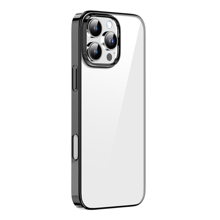 For iPhone 16 Pro Mutural Jiantou Series Electroplating Hybrid PC Phone Case(Black) - iPhone 16 Pro Cases by Mutural | Online Shopping South Africa | PMC Jewellery | Buy Now Pay Later Mobicred