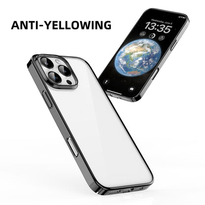 For iPhone 16 Pro Max Mutural Jiantou Series Electroplating Hybrid PC Phone Case(Silver) - iPhone 16 Pro Max Cases by Mutural | Online Shopping South Africa | PMC Jewellery | Buy Now Pay Later Mobicred