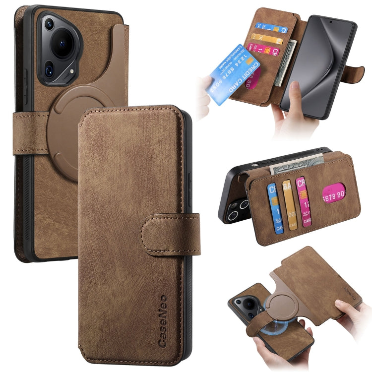 For Huawei Pura 70 Ultra CaseNeo MagSafe RFID Anti-theft Retro Leather Phone Case(Brown) - Huawei Cases by CaseNeo | Online Shopping South Africa | PMC Jewellery | Buy Now Pay Later Mobicred