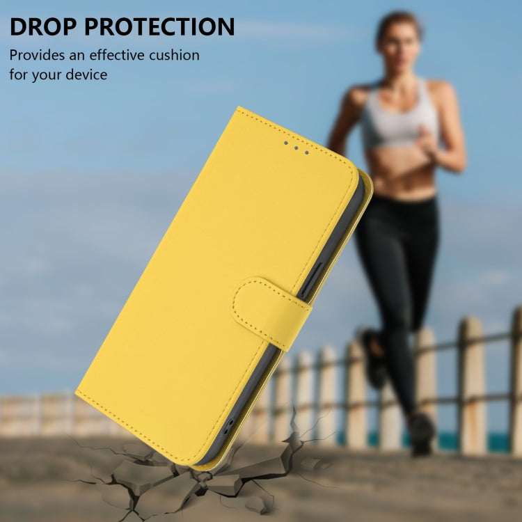 For Honor Magic6 Pro Skin Feel Solid Color Leather Phone Case with Lanyard(Lemon Yellow) - Honor Cases by PMC Jewellery | Online Shopping South Africa | PMC Jewellery | Buy Now Pay Later Mobicred