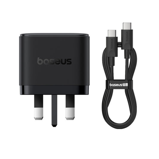 Baseus PD65W USB and 2 USB-C / Type-C Fast Charger With 1m Type-C Cable, Plug Type:UK Plug(Black) - USB Charger by Baseus | Online Shopping South Africa | PMC Jewellery | Buy Now Pay Later Mobicred