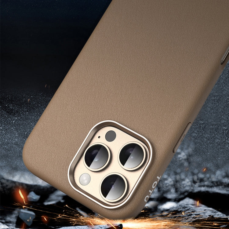 For iPhone 16 Pro Max TOTU PC-17 Mulsanne Series Plain Leather MagSafe Magnetic Phone Case(Titanium) - iPhone 16 Pro Max Cases by TOTUDESIGN | Online Shopping South Africa | PMC Jewellery | Buy Now Pay Later Mobicred