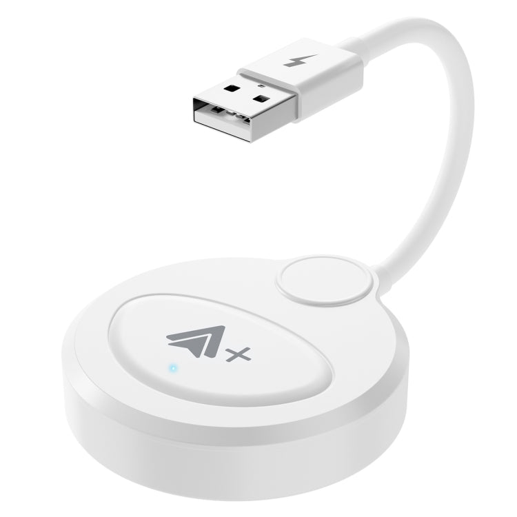 USB Interface Wired to Wireless CarPlay Auto Adapter for Android, Specification:Round(White) - Bluetooth Adapters by PMC Jewellery | Online Shopping South Africa | PMC Jewellery | Buy Now Pay Later Mobicred