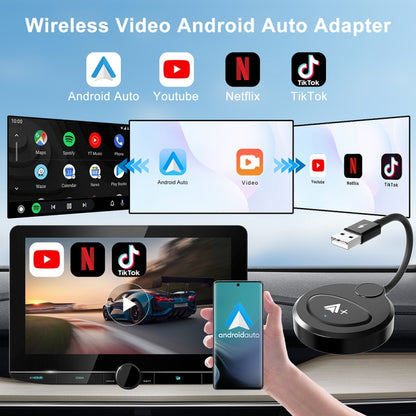 USB Interface Wired to Wireless CarPlay Auto Adapter for Android, Specification:Round(White) - Bluetooth Adapters by PMC Jewellery | Online Shopping South Africa | PMC Jewellery | Buy Now Pay Later Mobicred