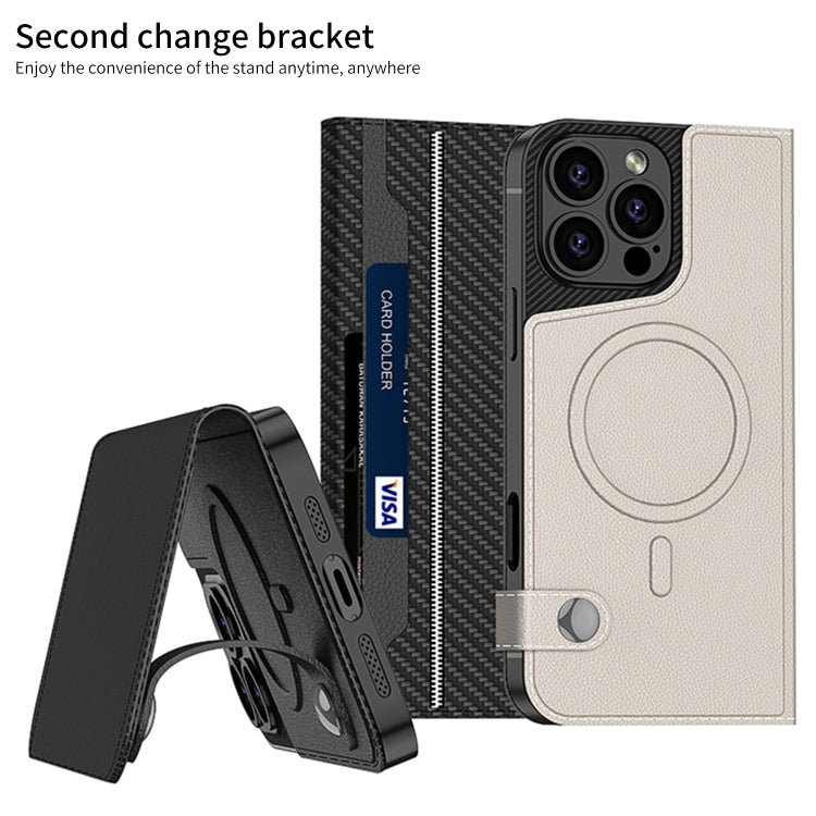 For iPhone 16 Pro GKK Detachable Flip Leather MagSafe Phone Case(Titanium Gray) - iPhone 16 Pro Cases by GKK | Online Shopping South Africa | PMC Jewellery | Buy Now Pay Later Mobicred