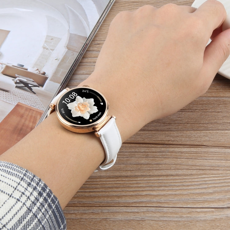 18mm Silver Steel Buckle Genuine Leather Watch Band Wristband(Black) - 18mm Bands by PMc TechLife | Online Shopping South Africa | PMc TechLife | Buy Now Pay Later Mobicred