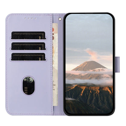 For Motorola Moto G 5G 2024 Triangle Pattern Buckle Clasp Leather Phone Case(Light Purple) - Motorola Cases by PMC Jewellery | Online Shopping South Africa | PMC Jewellery | Buy Now Pay Later Mobicred