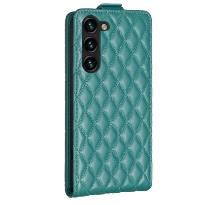 For Samsung Galaxy S25+ 5G Diamond Lattice Vertical Flip Leather Phone Case(Green) - Galaxy S25+ 5G Cases by PMC Jewellery | Online Shopping South Africa | PMC Jewellery | Buy Now Pay Later Mobicred