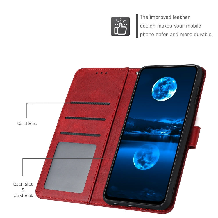 For Samsung Galaxy S25 Ultra 5G Solid Calf Texture Flip Leather Phone Case(Red) - Galaxy S25 Ultra 5G Cases by PMC TechLife | Online Shopping South Africa | PMC TechLife | Buy Now Pay Later Mobicred