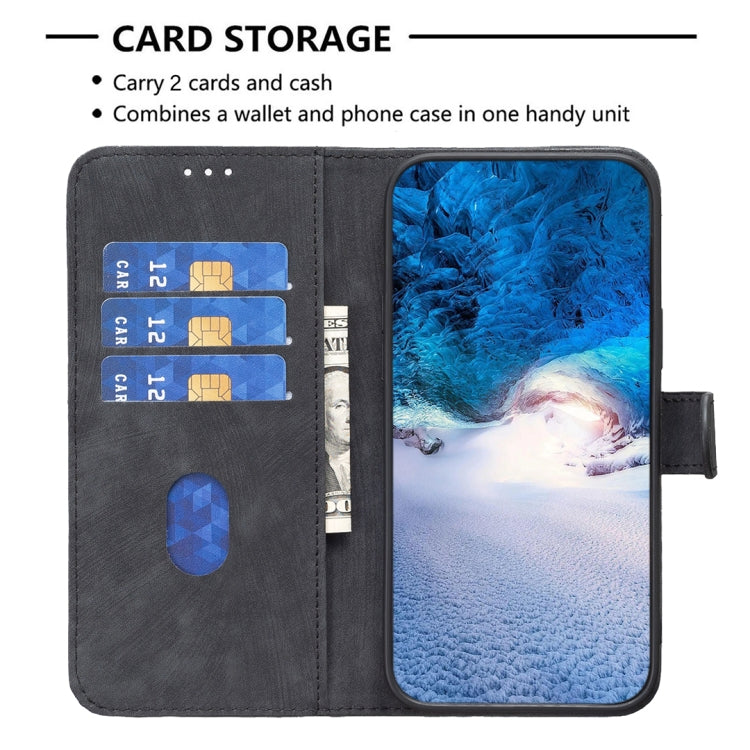 For Samsung Galaxy S25 5G Plaid Embossed Leather Phone Case(Black) - Galaxy S25 5G Cases by PMC Jewellery | Online Shopping South Africa | PMC Jewellery | Buy Now Pay Later Mobicred