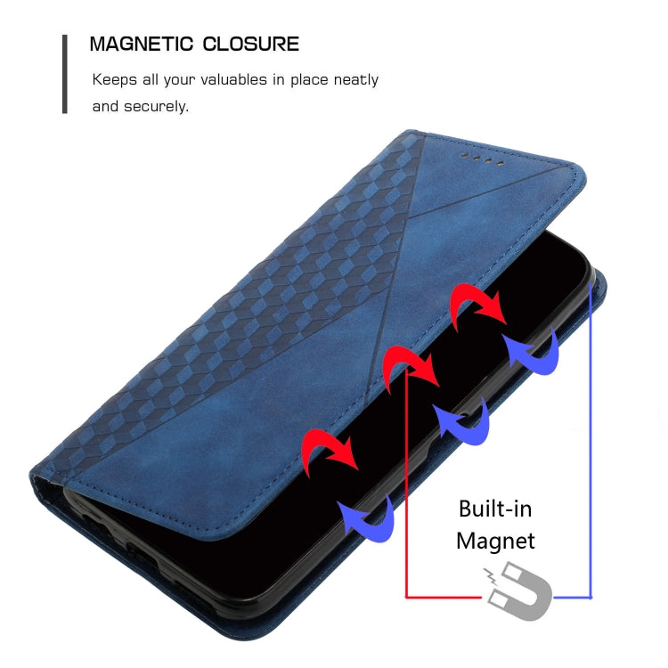 For Samsung Galaxy S25 Ultra 5G Diamond Splicing Skin Feel Magnetic Leather Phone Case(Blue) - Galaxy S25 Ultra 5G Cases by PMC Jewellery | Online Shopping South Africa | PMC Jewellery | Buy Now Pay Later Mobicred